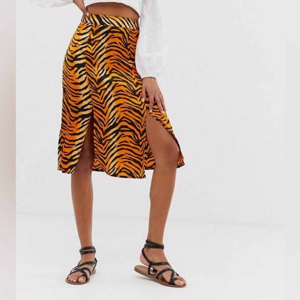 🐅 Influence midi skirt in Tiger print